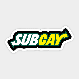 SubGay but a bit retro Sticker